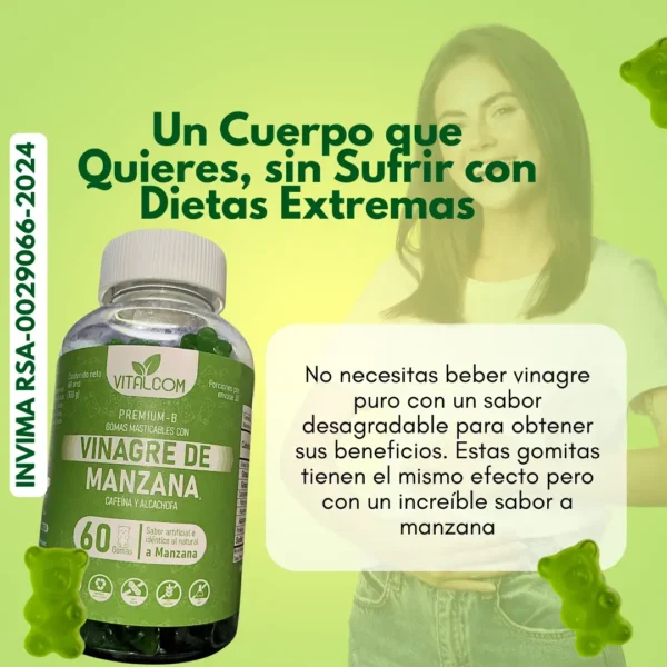 GOMAS VINAGRE DE MANZANA X60