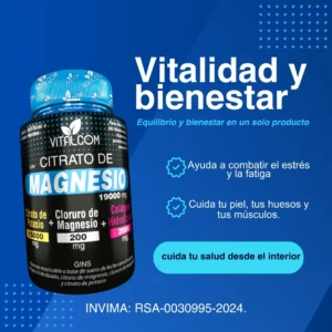 citrato con gins vital (3) Citrato de Magnesio VITALCOM CAP
